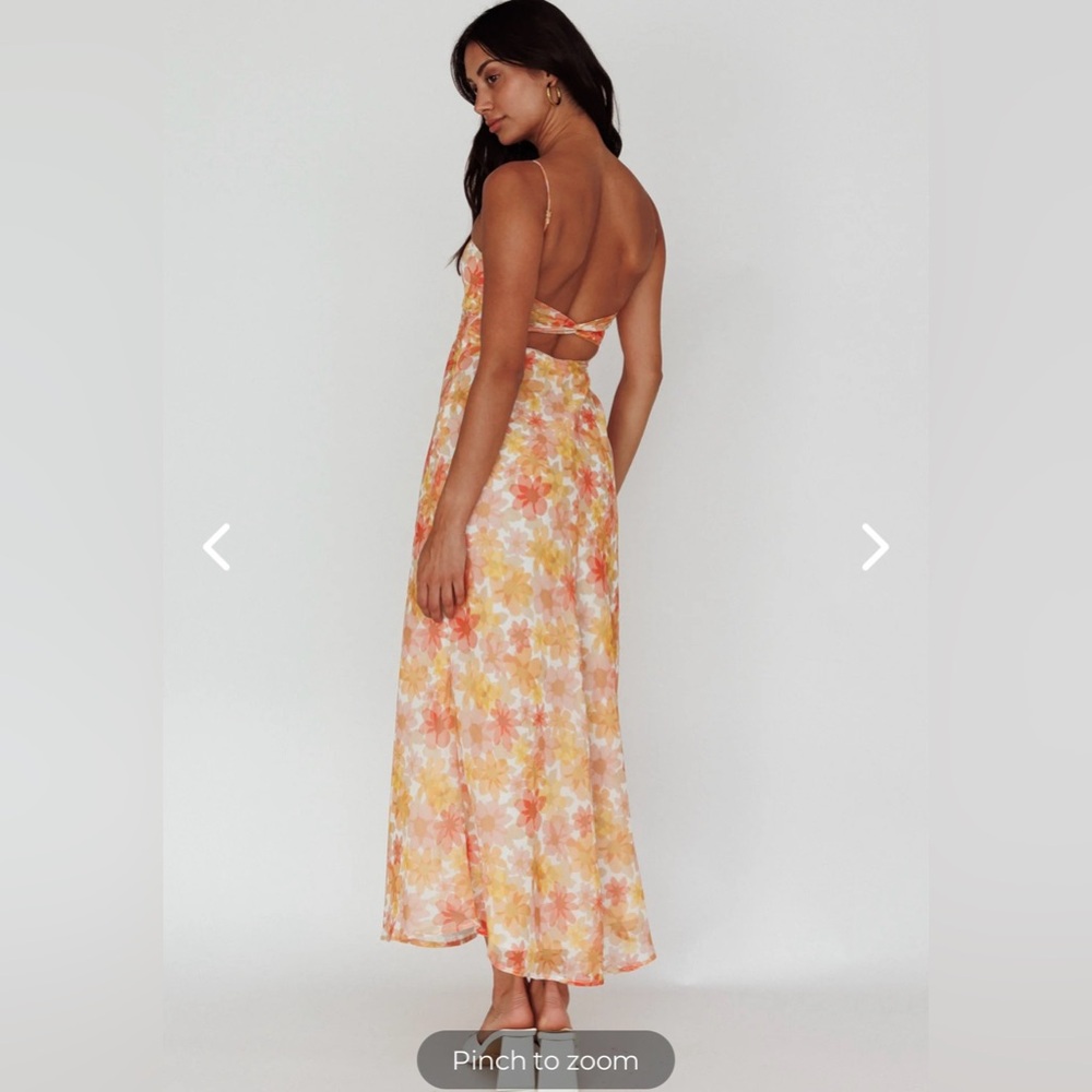 NWT Floral Twist Back Maxi Dress size L/12 Australian - Picture 2 of 8